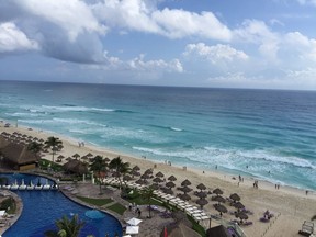 Of you're willing to make a stop (or two), we found a few good deals to Cancun (pictured) and Puerto Vallarta.
