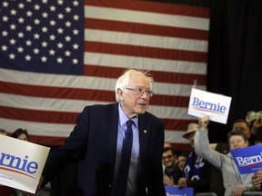 In this March 10, 2019, photo, 2020 Democratic presidential candidate Sen. Bernie Sanders, I-Vt., arrives to speak in Concord, N.H. South Carolina gave Sanders the cold shoulder in 2016. Four years and several visits later, Sanders hopes the state is ready to warm to him.
