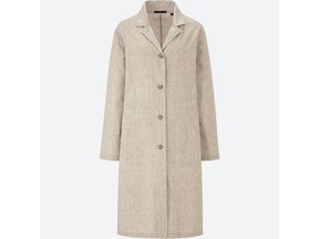Linen Blend Coat from Uniqlo. $49.90