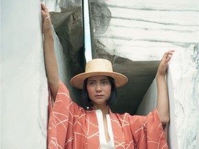 A model wears a hat from the Montreal-based company Heirloom Hats.