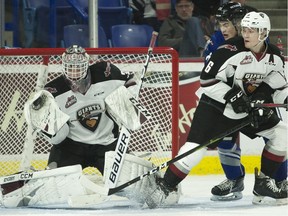 Goalie David Tendeck has a 3-1 record so far in the playoffs this season, with a 2.48 goals against average and .907 save percentage.