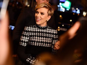 Scarlett Johansson attends the Paris Premiere of the Paramount Pictures release "Ghost In The Shell" at Le Grand Rex on March 21, 2017 in Paris, France.