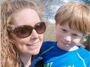 Chelsea Bromley and her son, Zachary, 7.