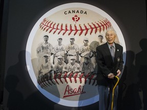 A new Canada Post stamp, shown in a handout, honours an amateur Japanese-Canadian baseball team that used sport to battle racism and discrimination.The Vancouver Asahi formed in 1914 and thrilled fans in the city until 1941 when it was disbanded during the Second World War as Canada interned more than 20,000 people, most of them Canadians of Japanese descent.