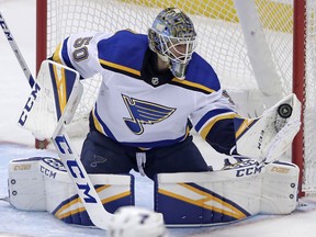 Surprise rookie star Jordan Binnington has rescued the St. Louis Blues' year and looks to finish the NHL regular season today with a win over the visiting Vancouver Canucks.