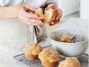 A delectable coating of cinnamon sugar finishes Rose Daykin’s irresistible Cinnamon Doughnut Muffins. Photo: Janis Nicolay