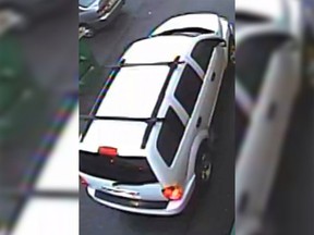 VANCOUVER, B.C.: APRIL 22, 2019 – Vancouver police have identified a white Dodge Durango as a vehicle of interest in the city's most recent homicide. On April 16, 2019 just after 8:30 p.m., Manoj Kumar, 30, was found shot dead in a vehicle parked near West 4th and Burrard in Vancouver's Kitsilano neighbourhood. [PNG Merlin Archive]