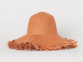 Paper straw sun hat, $49.99 at H&M, hm.com.