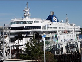 Damage to the Spirit of British Columbia (seen here in a 2008 file photo) caused big delays at the ferry terminal this weekend.