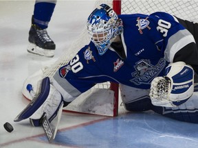 Victoria goaltender Griffen Outhouse has kept his team alive in the Western Hockey League playoffs, but now the Royals are one game away from being eliminated by the Vancouver Giants.