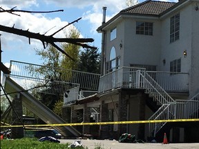 During a wedding celebration Friday night in Langley, the back deck of a home collapsed with more than 30 people falliing to the ground. More than 20 people were injured and one female was airlifted to hospital with serious injuries.