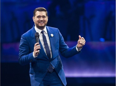 Michael Buble launches his new Love Tour at Rogers Arena in Vancouver on Friday, April 12, 2019.