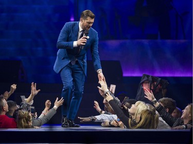 Michael Buble launches his new Love Tour at Rogers Arena in Vancouver on Friday, April 12, 2019.