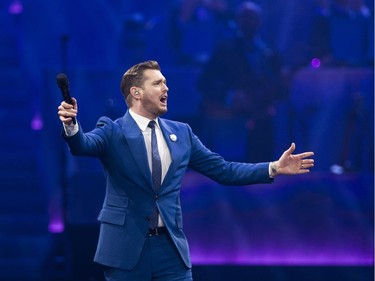 Michael Buble launches his new Love Tour at Rogers Arena in Vancouver on Friday, April 12, 2019.