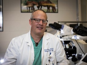 This April 25, 2019 photo provided by the University of Kentucky shows Dr. Peter Nelson of the Sanders-Brown Center on Aging in Lexington, Ky. On Tuesday, April 30, scientists, including lead author Nelson, released results showing a buildup of an abnormal protein named TDP-43 sometimes causes dementia, especially in the oldest-old.