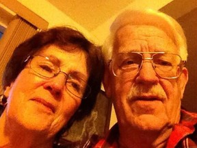 Peggy and Gordon Parmenter of Salmon Arm. Gordon died at the Salmon Arm Church of Christ on Sunday.