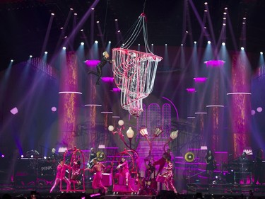 P!nk performs her Beautiful Trauma World Tour at Rogers Arena in Vancouver on Friday, April 5, 2019.