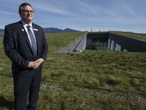 Vancouver Convention Centre West general manager Craig Lehto on the roof of the centre April 2.