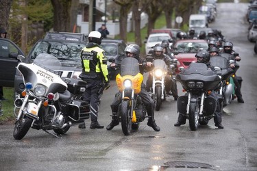 Approximately 100 Hells Angels members and affiliated clubs rallied at the HA East End Chapter on Saturday, April 6, 2019, as part of the Screwy Ride. The annual event is a memorial ride for slain Hells Angel member Dave 'Screwy' Swartz.