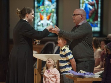 The faithful gathered at Christ Church Cathedral in Vancouver for the Good Friday Observance for Everyone service on April 19, 2019.