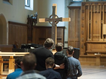 The faithful gathered at Christ Church Cathedral in Vancouver for the Good Friday Observance for Everyone service on April 19, 2019.