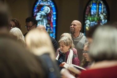 The faithful gathered at Christ Church Cathedral in Vancouver for the Good Friday Observance for Everyone service on April 19, 2019.