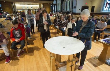 The faithful gathered at Christ Church Cathedral in Vancouver for the Good Friday Observance for Everyone service on April 19, 2019.