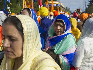 People take part in the annual Vaisakhi parade in Surrey, April 20, 2019. Hundreds of thousands of people attend the Sikh festival every year. Surrey’s Vaisakhi parade is one of the largest outside of India. Photo by Jason Payne/PNG