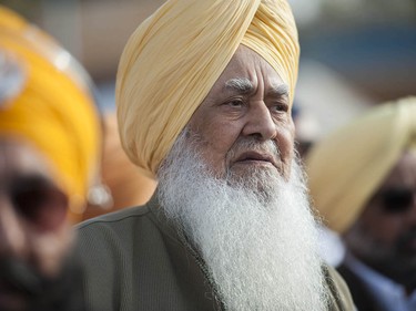 People take part in the annual Vaisakhi parade in Surrey, April 20, 2019. Hundreds of thousands of people attend the Sikh festival every year. Surrey’s Vaisakhi parade is one of the largest outside of India. Photo by Jason Payne/PNG