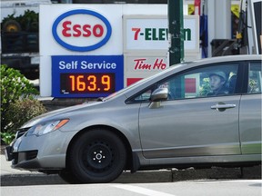 Gas priced at 163.9 cents at a station in Vancouver on Thursday.