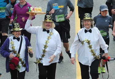 Sun runners and spectators alike were out near the starting line for the 2019 Sun Run on Georgia Street in Vancouver on Sunday, April 14, 2019.