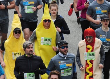 There were plenty of costumes at the starting line of the 2019 Sun Run on Georgia Street in Vancouver on Sunday, April 14, 2019.