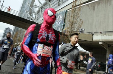 Superheroes were out in force at the 35th annual Vancouver Sun Run on Sunday, April 14, 2019.