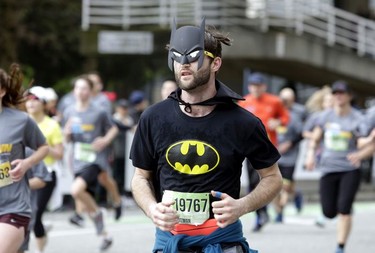 Superheroes were out in force at the 35th annual Vancouver Sun Run on Sunday, April 14, 2019.