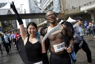 Vancouver Sun Run participants get their fun on during the 35th annual event in Vancouver on Sunday, April 14, 2019.