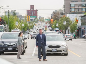 Kevin McNaney, director of the City of Vancouver's special-projects office, stands at West Broadway and Cambie streets — looking east — in Vancouver on April 25.