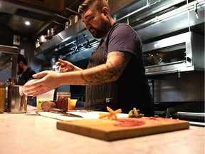 Pourhouse executive chef Alessandro Vianello offers up a Waygu beef tartare.
