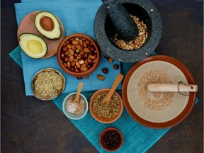 Some of the ingredients and tools you'll need to make your own savoury sprinkles.