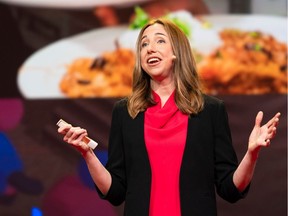 Elizabeth Dunn speaks at TED2019: Bigger Than Us, on April 17. UBC happiness researcher Dunn poses the question of what difference the joy of helping others can be harnessed to solve big problems.
