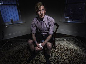 Toronto playwright Thomas McKechnie grapples with depression in his one-man play 4½ (ig)noble truths at KW Production Studio from April 25-27. Photo courtesy of John Gundy
