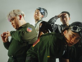 The HIgher Brothers. Chengdu, China trap rap quartet. 2019 [PNG Merlin Archive]