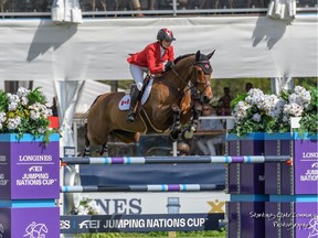 Canadian Tiffany Foster rides Figor in a Nations Cup series event in February at Wellington, Fla.