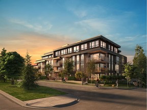 An artist's rendering of Amber at Douglas Park, a project from Aragon Properties in Vancouver. [PNG Merlin Archive]