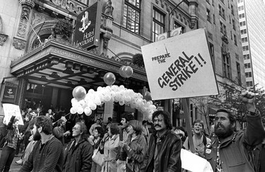 On Oct. 15, 1983, a solidarity protest march against the Socred restraint budget passed the Hotel Vancouver, where the Social Credit Party was holding its annual convention.
