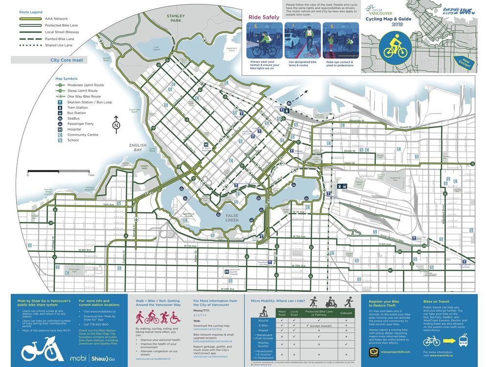 New 2019 Vancouver Bike Map highlights Triple AAA Network Vancouver Sun