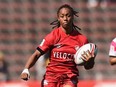 Charity Williams, seen in this 2018 photo, scored two tries in Canada's win over Brazil.