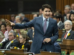 Prime Minister Justin Trudeau responds to a question during Question Period in the House of Commons, in Ottawa, Wednesday, May 29, 2019.