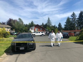 Police investigate after a 'violent struggle' led to one death and two people injured in Brentwood Bay.