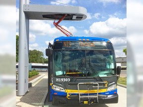 TransLink’s four battery-electric buses have arrived. The buses will be used in a 2.5-year pilot project on route 100, traveling along Marine Drive through Vancouver, Burnaby and New Westminster.