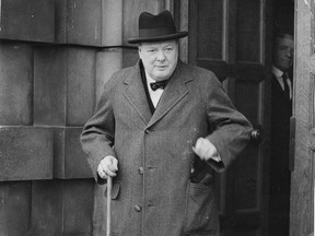 April 4, 1940 Associated Press photo of Winston  Churchill.
